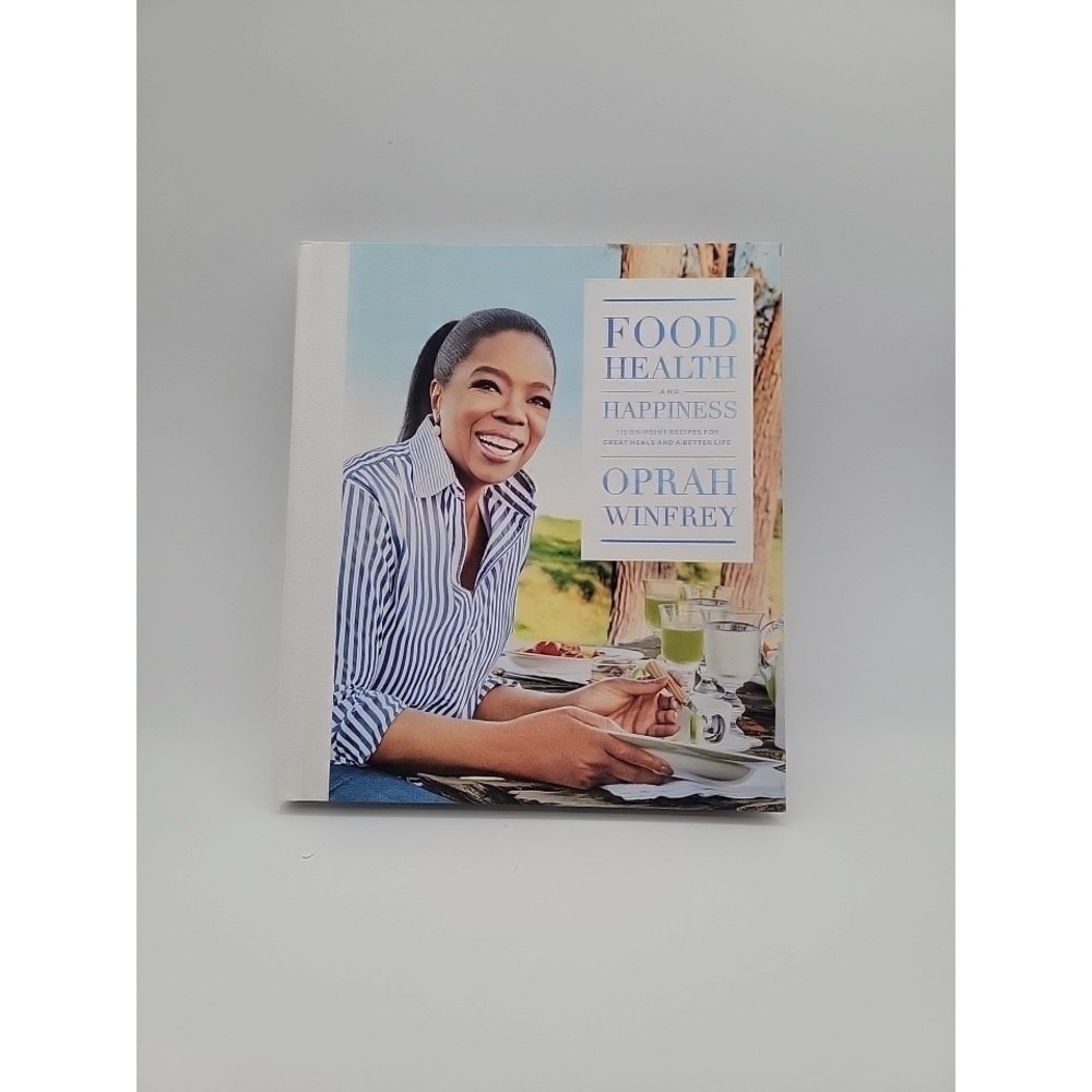 Oprah Winfrey Food Health and Happiness Hardcover First Edition Cookbook Ex Con